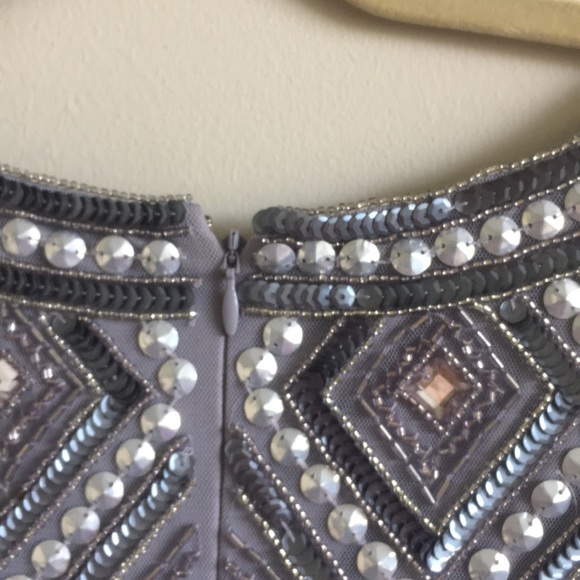 Adrienna Papell Blue/Gray US Size 2 Gown Dress - Picture 6 of 7